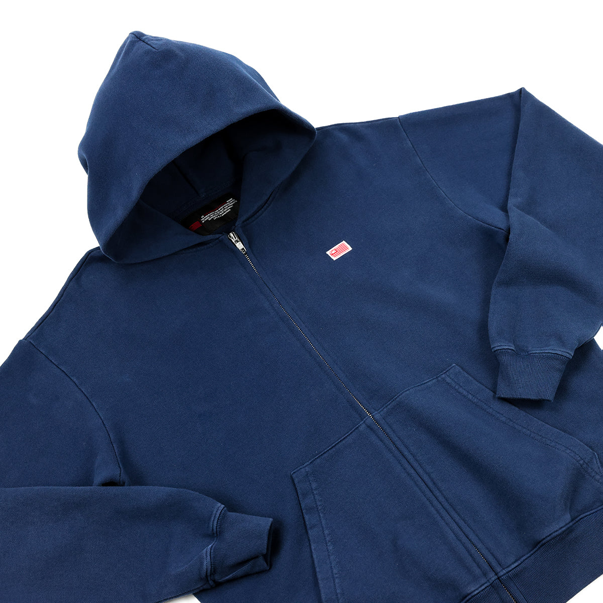 TMC Flag Zip-Up Sweatshirt - Navy - Detail