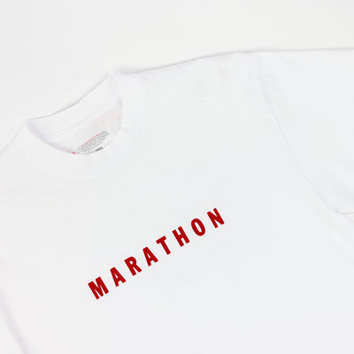 Marathon Classic T-Shirt - White/Red - Detail