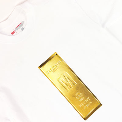 Marathon Gold T-Shirt - White/Gold - Detail