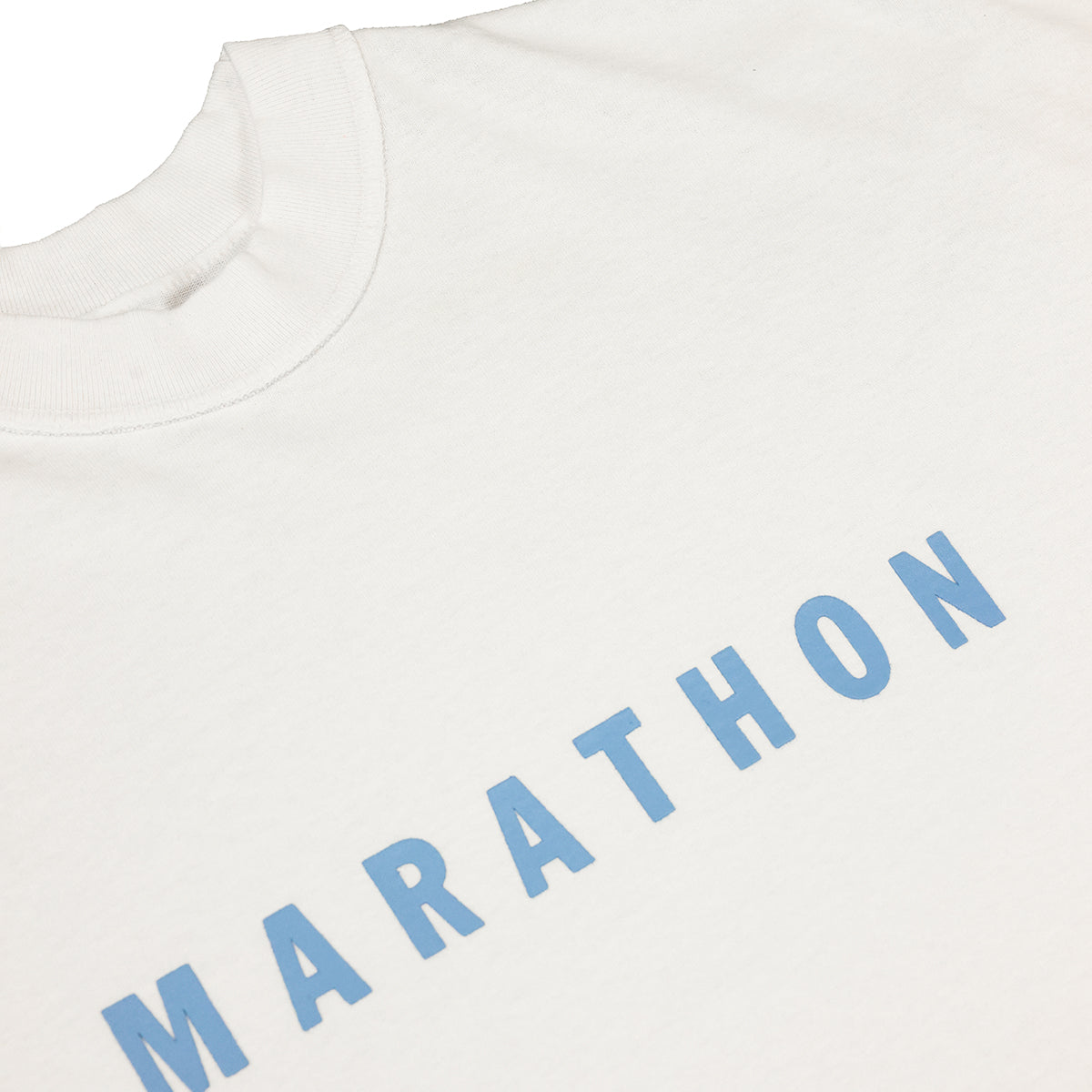 Marathon Ultra Oversized T-Shirt - Cream/Light Blue - Detail