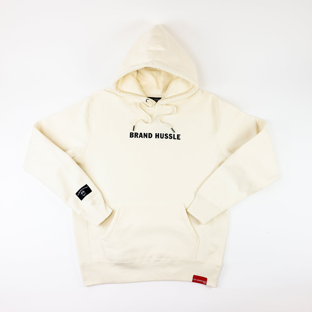 Brand Hussle (Victory Flags) Hoodie - Bone/Black