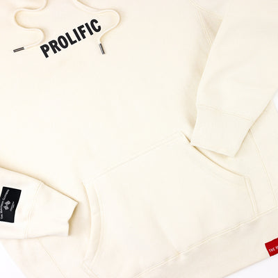 Prolific (Victory Flags) Hoodie - Bone/Black - Detail