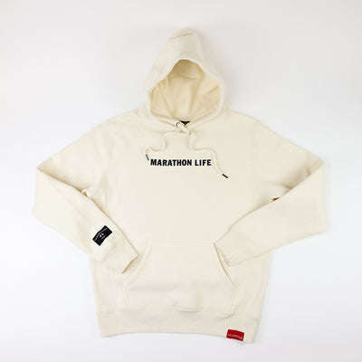 Marathon Life (Victory Flags) Hoodie - Bone/Black