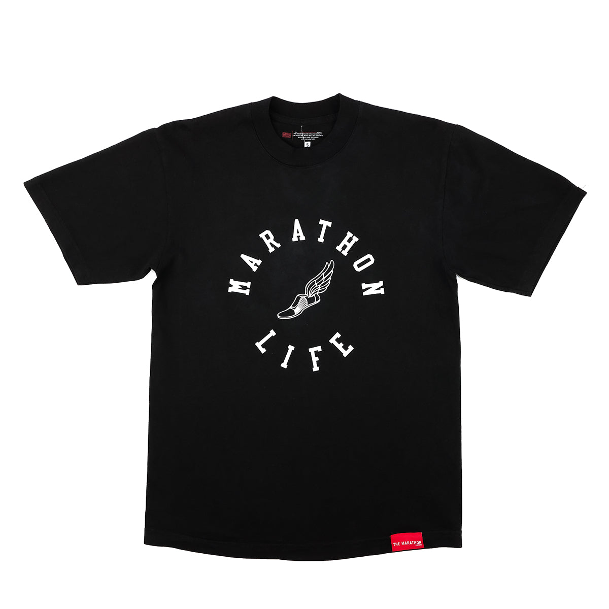 Marathon Life T-Shirt - Black/White - Front