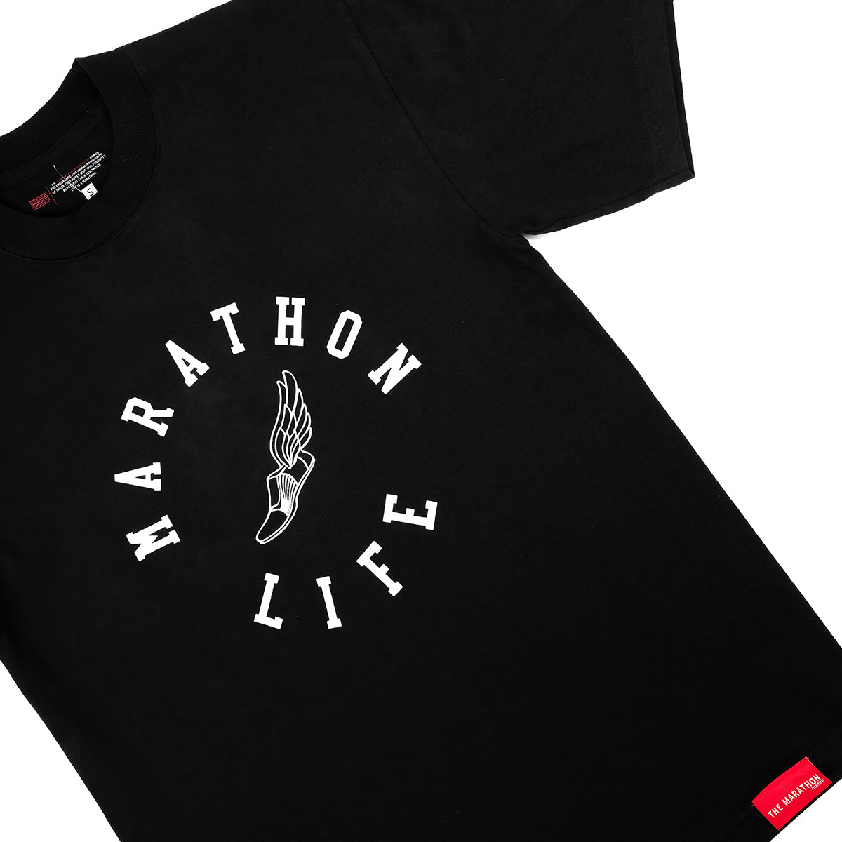 Marathon Life T-Shirt - Black/White - Detail