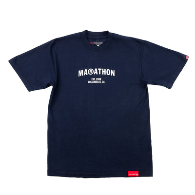 Marathon Registered T-Shirt - Navy/White - Front
