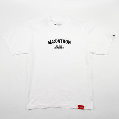 Marathon Registered T-Shirt - White/Black - Front