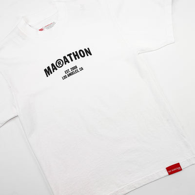 Marathon Registered T-Shirt - White/Black - Detail