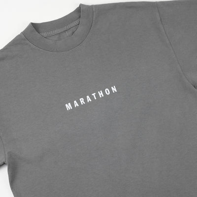 Marathon Impression T-Shirt - Slate/White - Detail