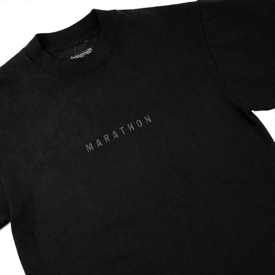 Marathon Impression T-Shirt - Black/Black - Detail