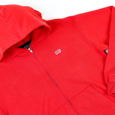 TMC Flag Zip-Up Sweatshirt - Red - Detail