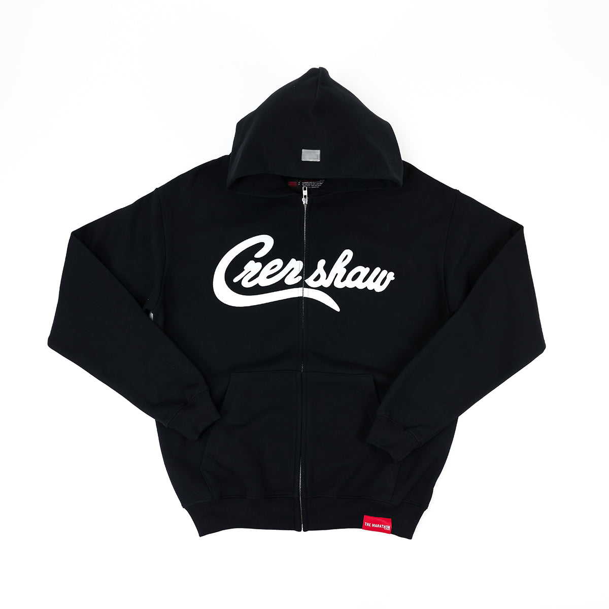 Crenshaw Zip-Up Sweatshirt - Black/White - Front