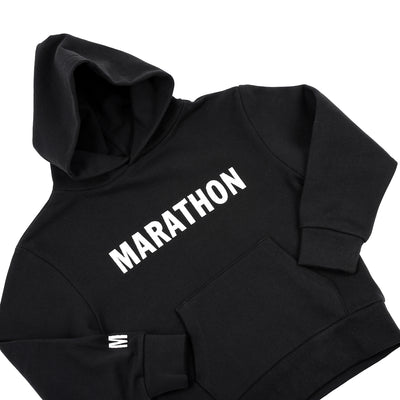 Limited Edition (Ultra) Marathon Kid's Hoodie - Black/Cream - Detail