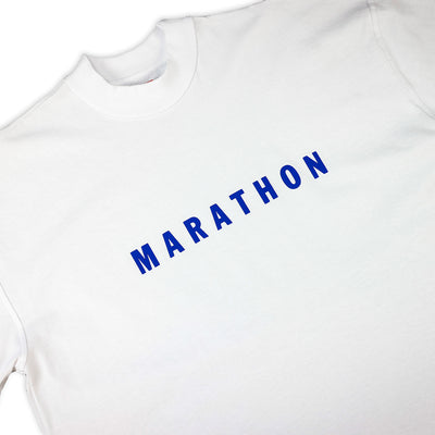 Marathon Ultra Oversized T-Shirt - White/Navy - Detail