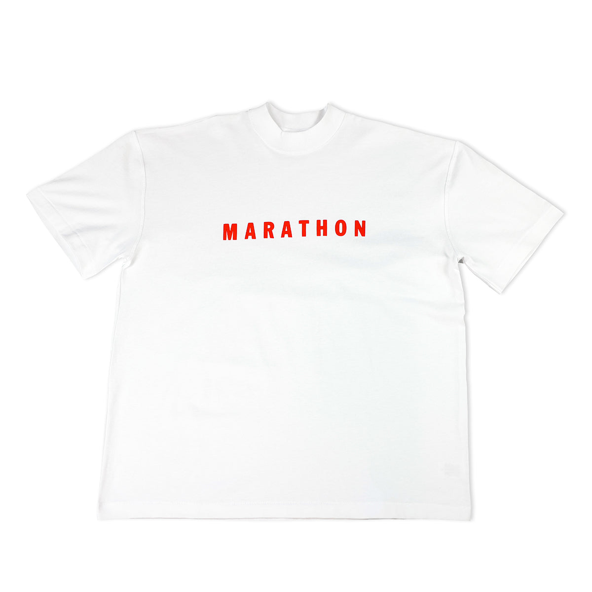 Marathon Ultra Oversized T-Shirt - White/Red - Front