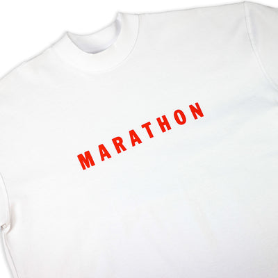 Marathon Ultra Oversized T-Shirt - White/Red - Detail