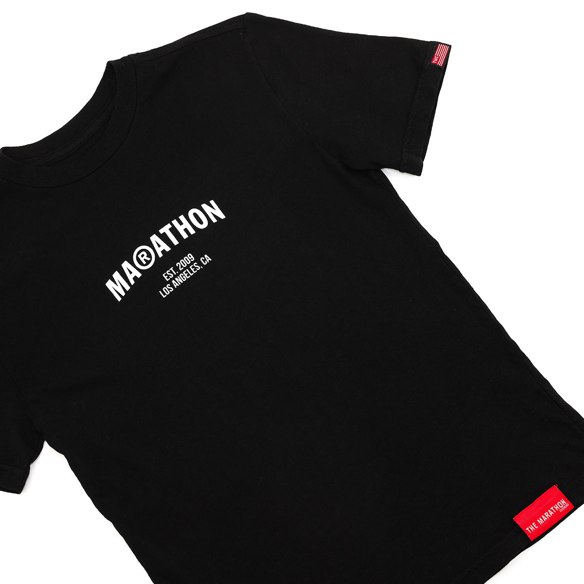Marathon Registered Kid's T-Shirt - Black/White - Detail