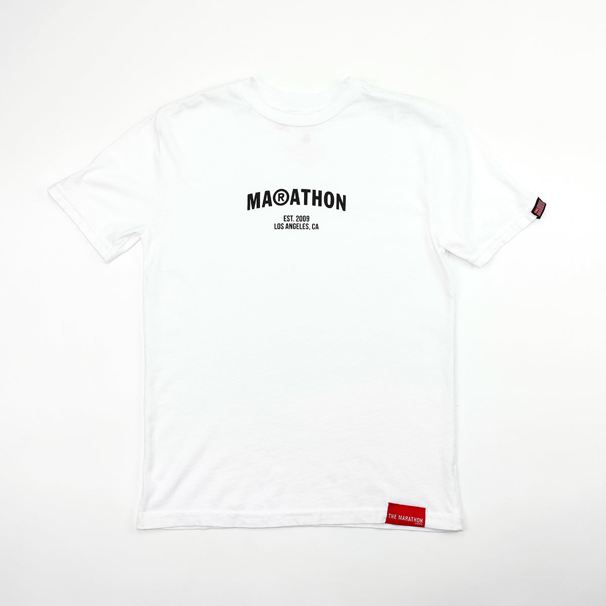 Marathon Registered Kid's T-Shirt - White/Black - Front