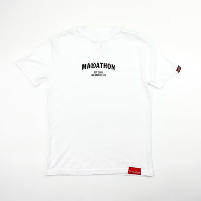 Marathon Registered Kid's T-Shirt - White/Black - Front