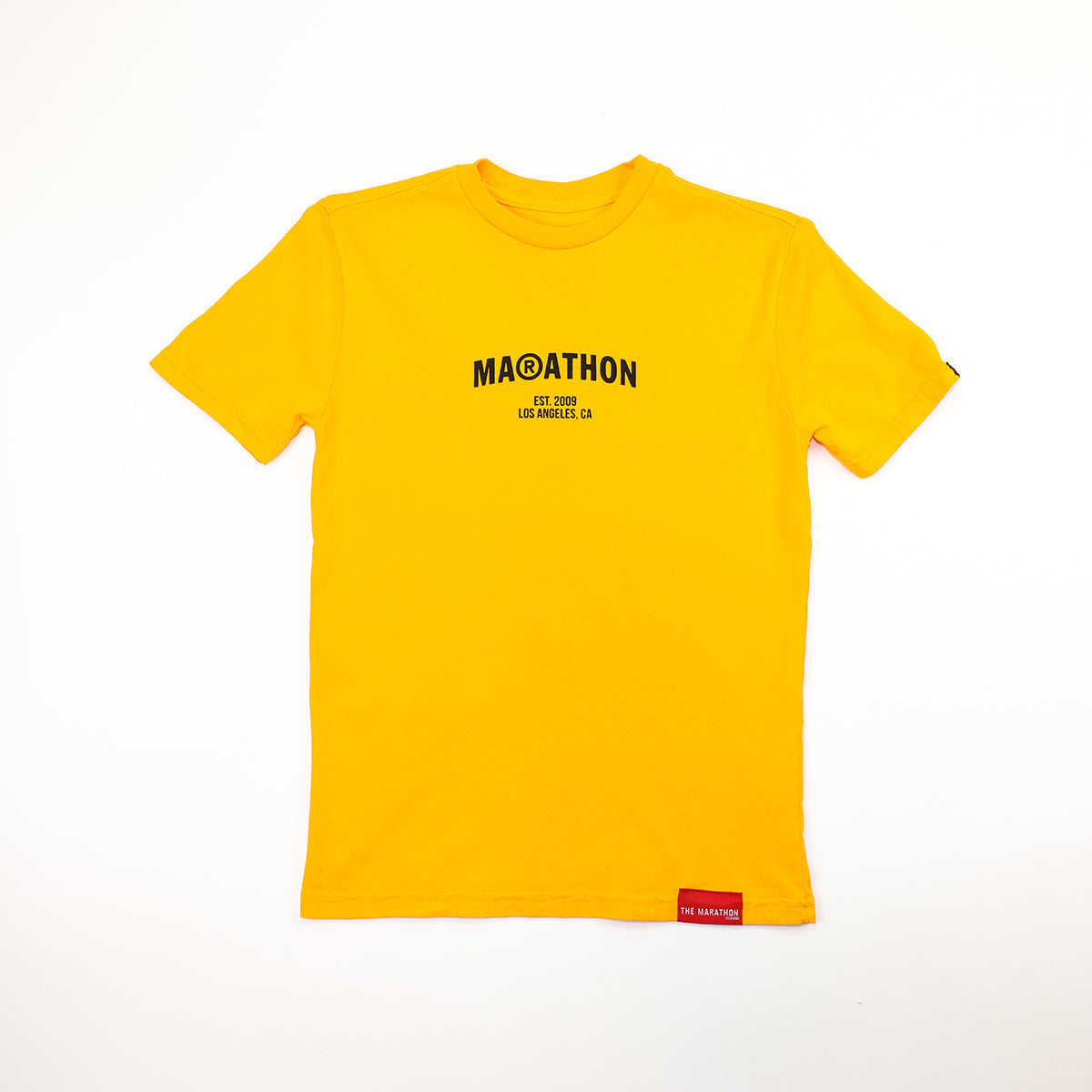 Marathon Registered Kid's T-Shirt - Yellow/Black - Front