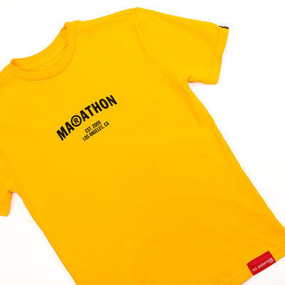 Marathon Registered Kid's T-Shirt - Yellow/Black - Detail