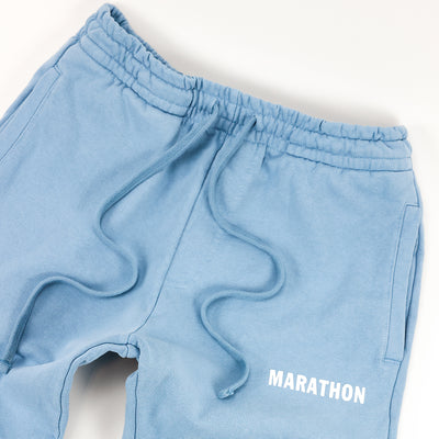 Marathon Leisure Sweatpants - Light Blue/Cream - Detail 1