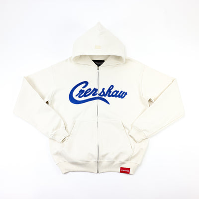 Crenshaw Zip-Up Sweatshirt - Bone/Royal