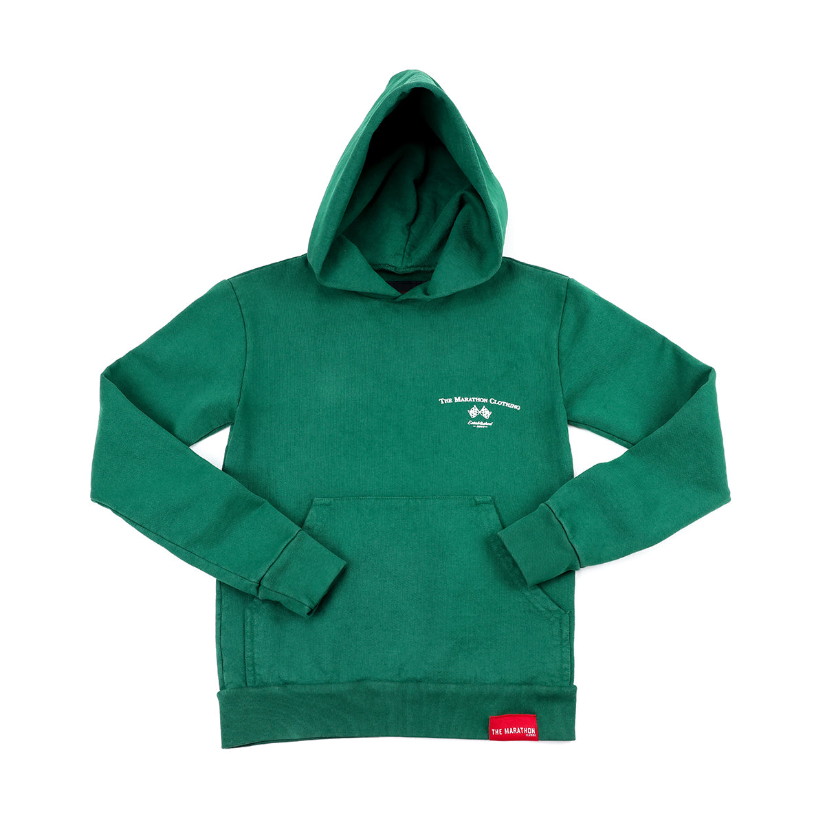 Victory Flag Kid's Hoodie - Forest Green - Front