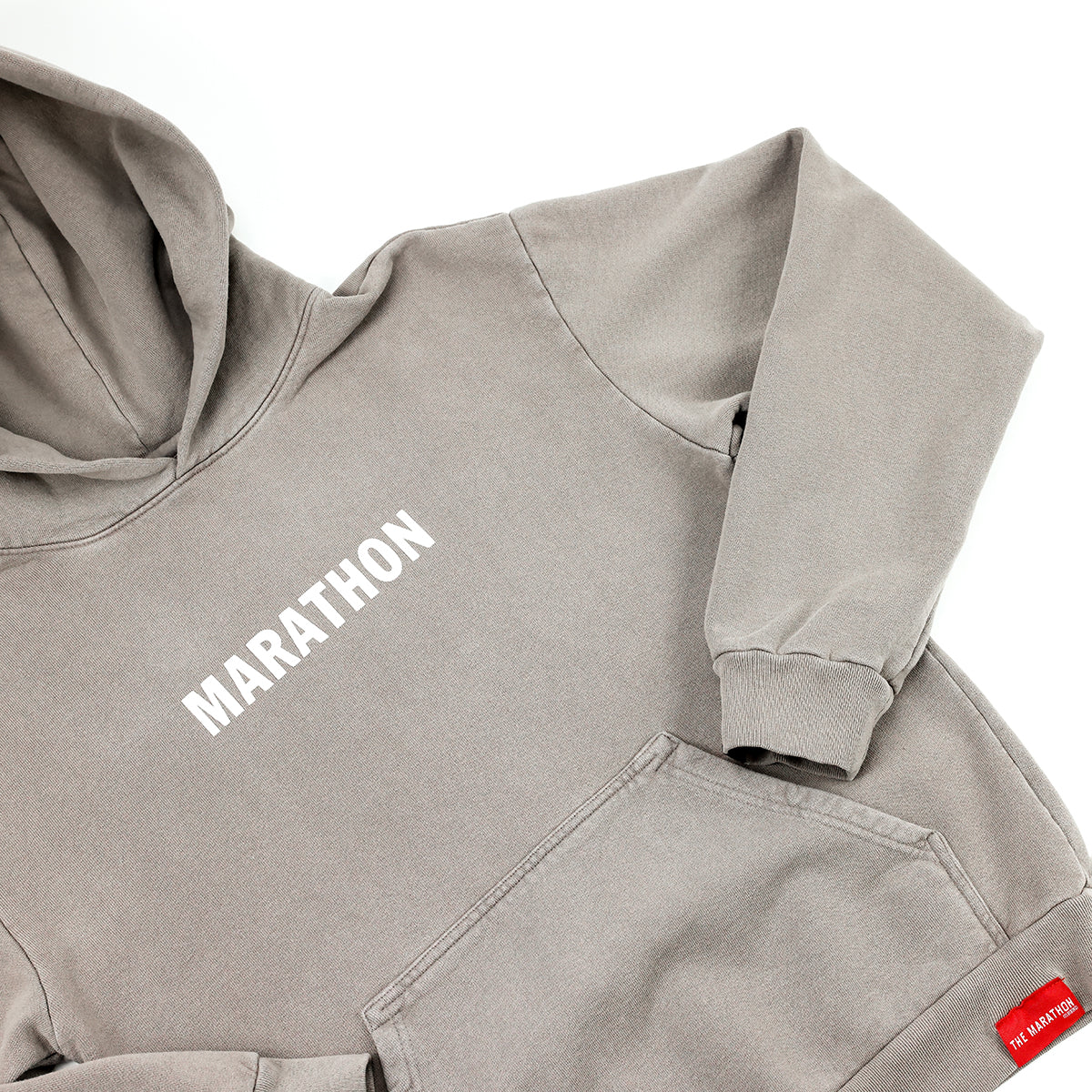 Marathon Leisure Hoodie - Mocha/White - Detail