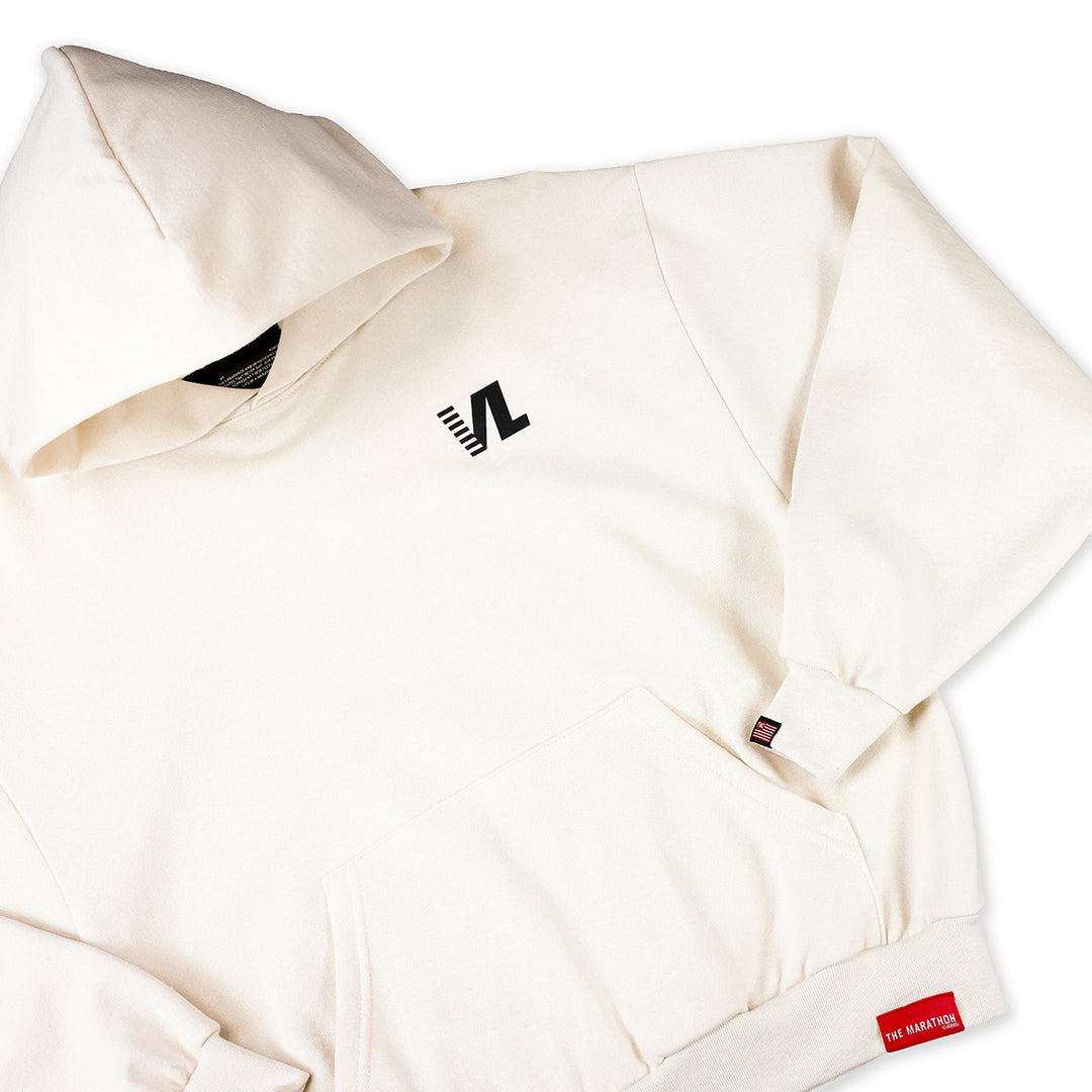 Victory Lap VL Hoodie - Bone/Black – The Marathon Clothing