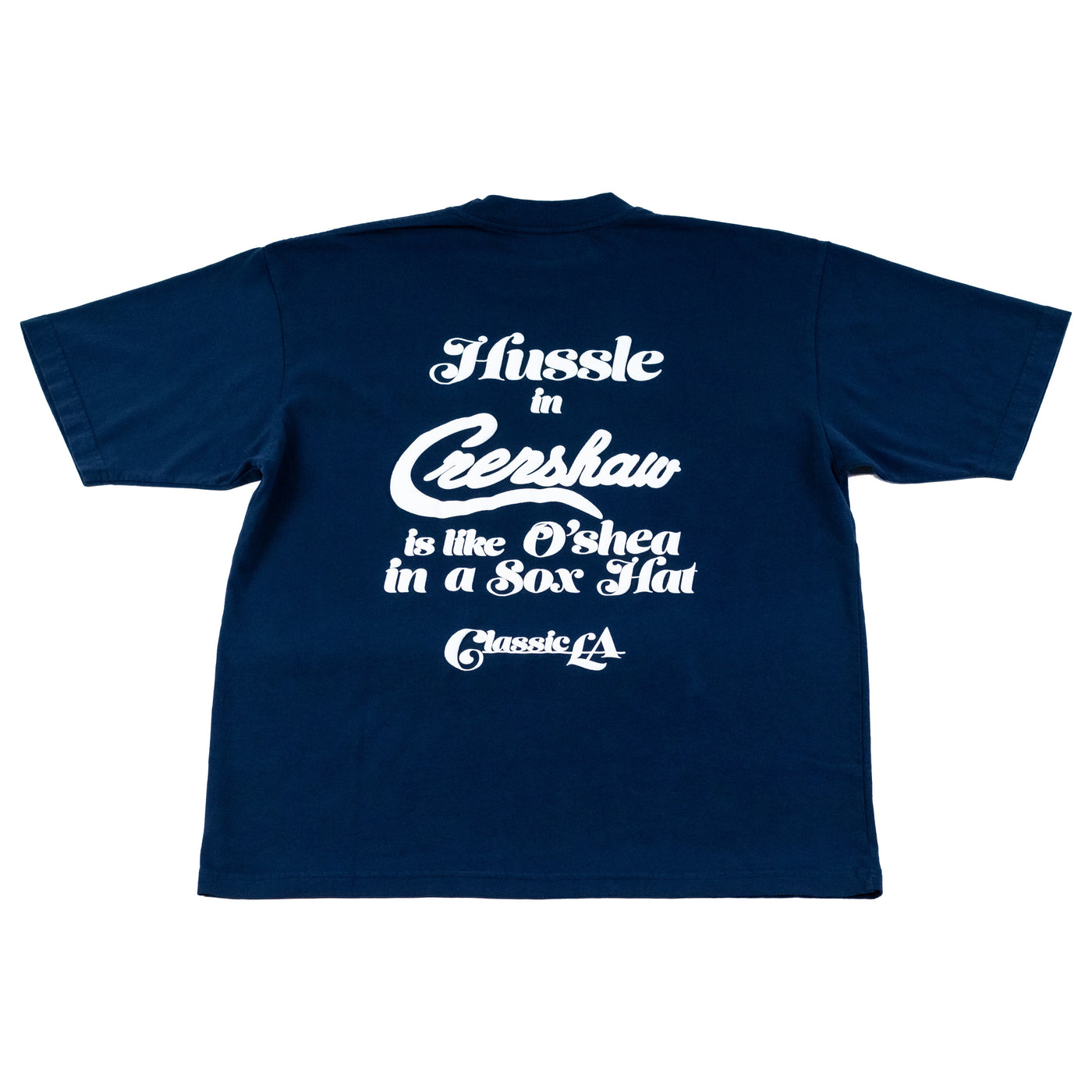 Crenshaw Classic LA T-Shirt - Navy/White - Rear