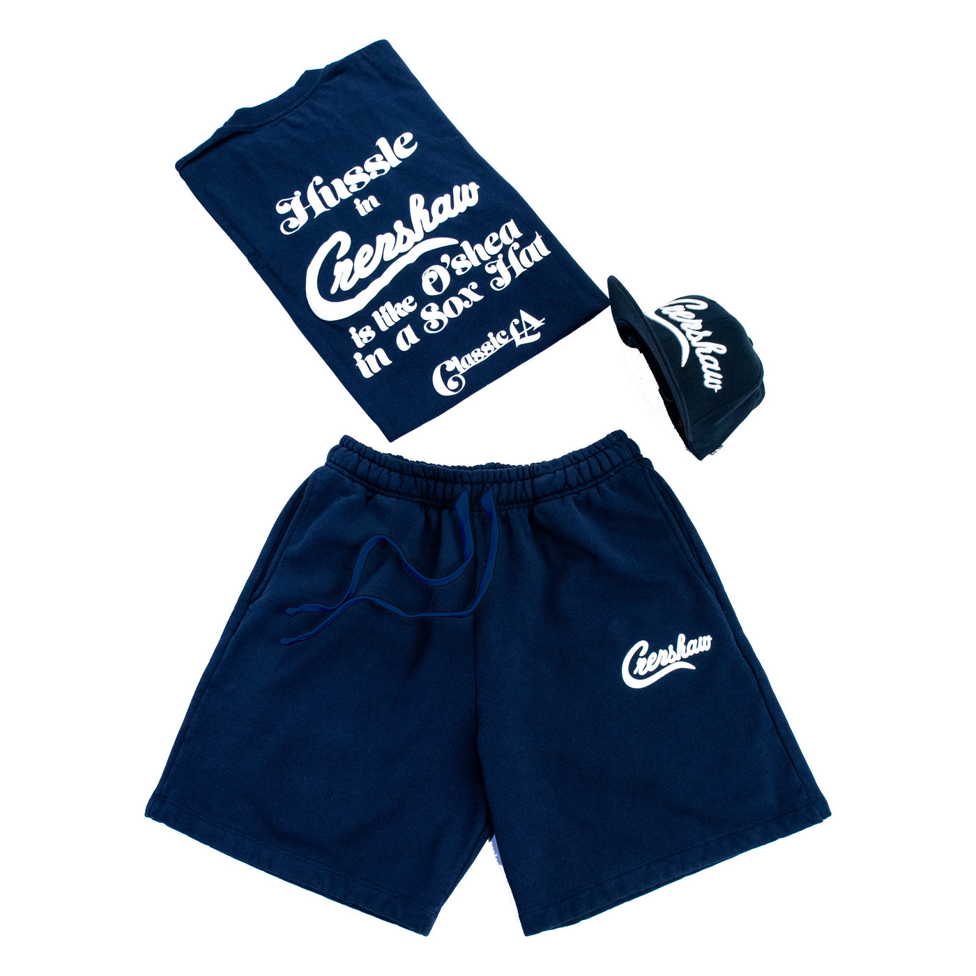 Crenshaw Classic LA T-Shirt - Navy/White - Matching Set