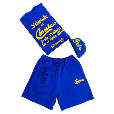 Crenshaw Classic LA Shorts - Royal/Gold - Matching Set