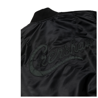 Crenshaw Bomber Jacket - Black/Black- The Marathon Clothing