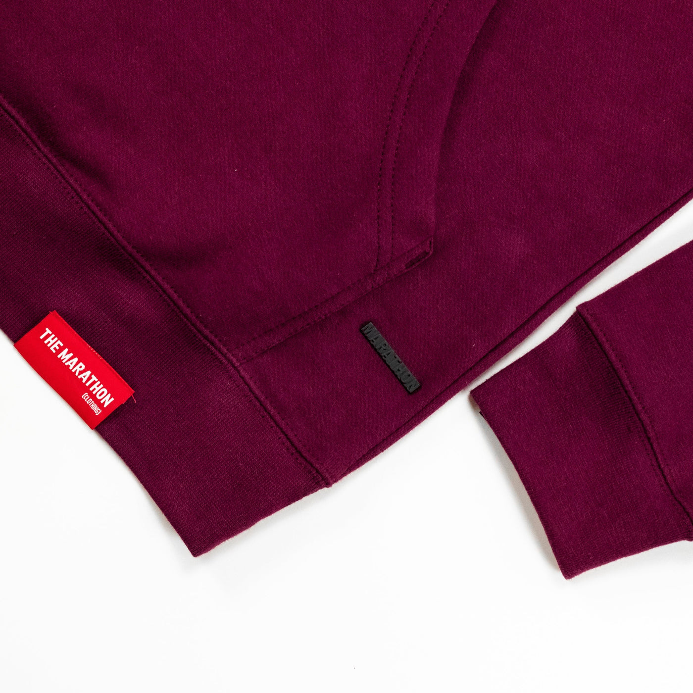 Limited Edition Crenshaw Hoodie - Burgundy/White Detail 2