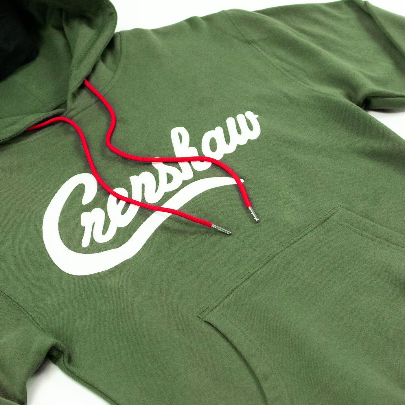 Limited Edition Crenshaw Hoodie - Olive/White Detail 1