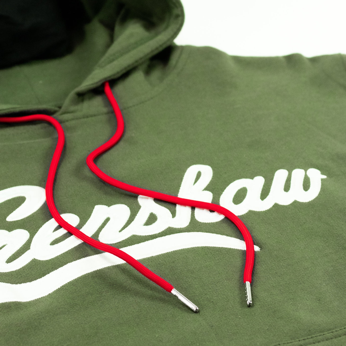 Limited Edition Crenshaw Hoodie - Olive/White Detail 2