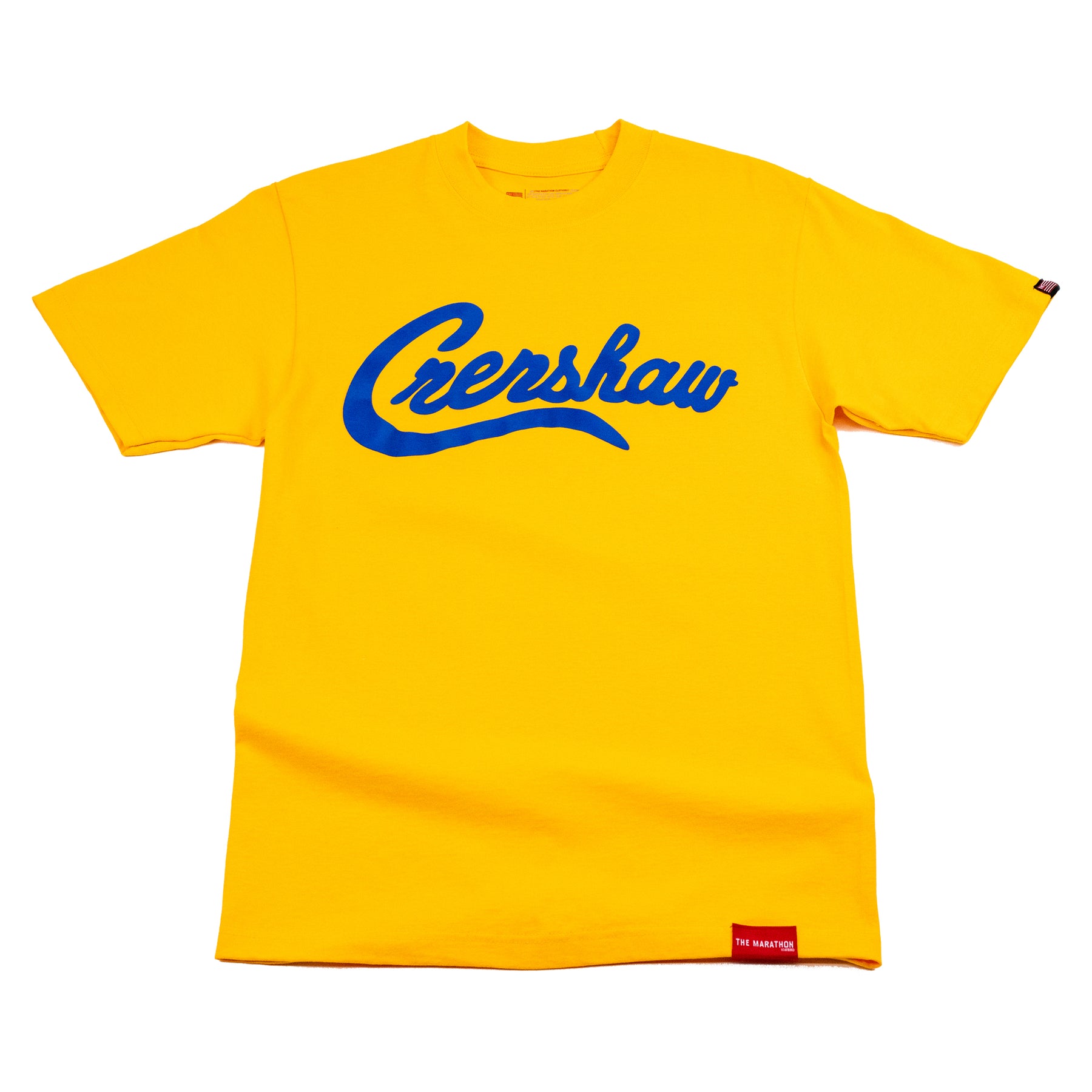Limited Edition Crenshaw T Shirt Gold Royal The Marathon Clothing