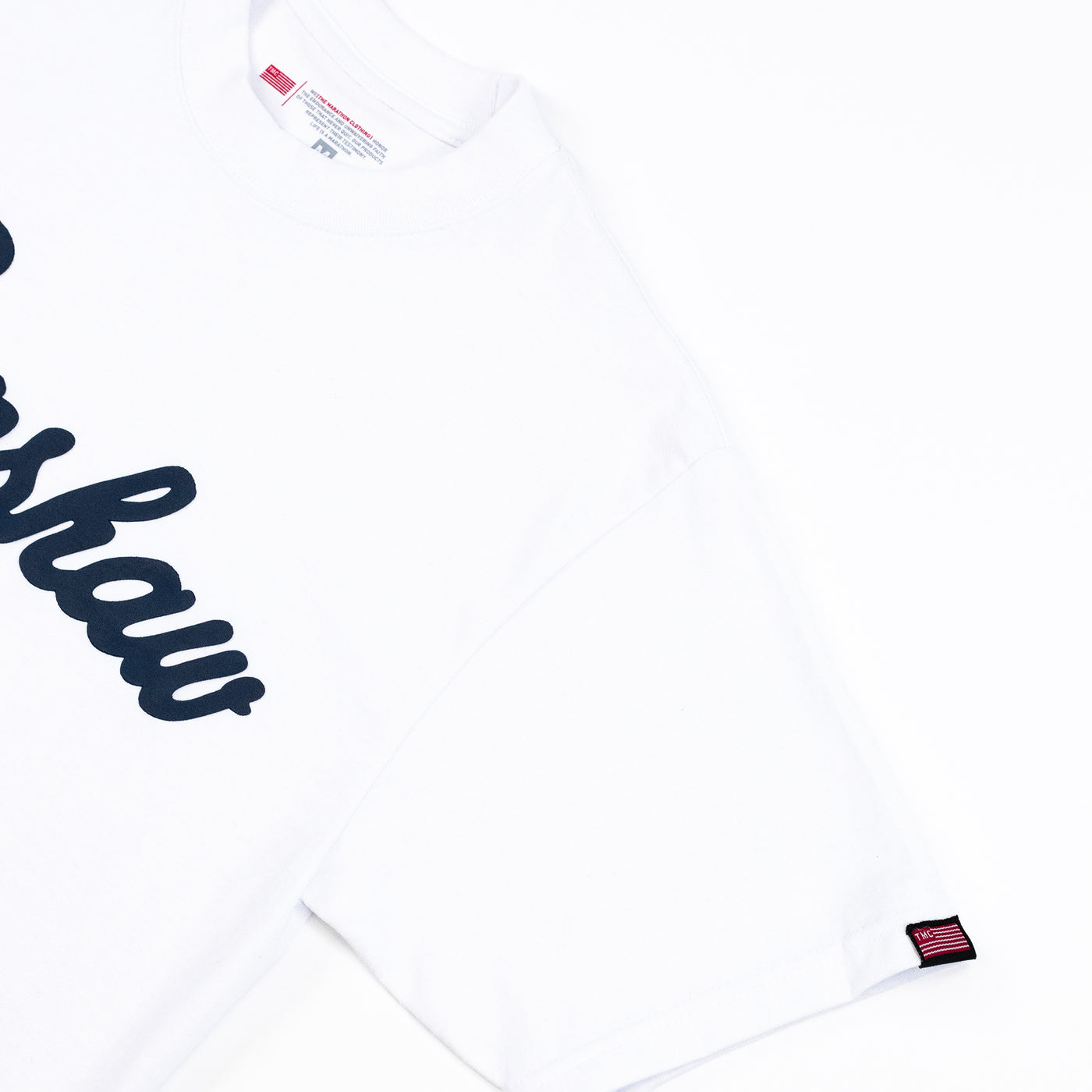 Crenshaw T-Shirt - White/Navy - Detail 2