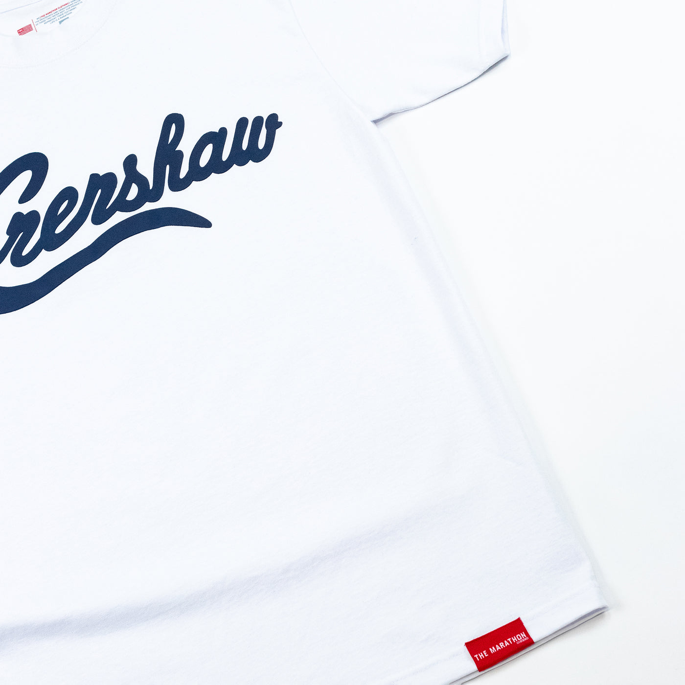 Crenshaw T-Shirt - White/Navy - Detail