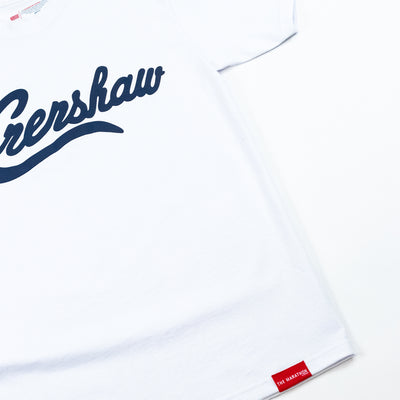 Crenshaw T-Shirt - White/Navy - Detail