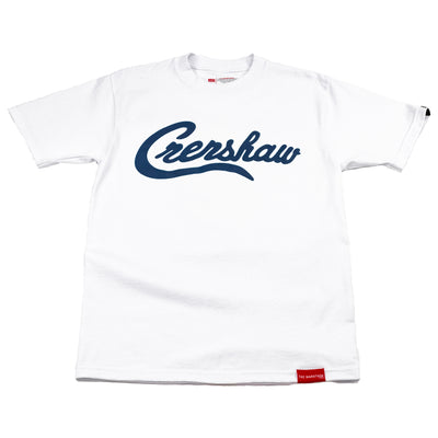 Crenshaw T-Shirt - White/Navy - Front