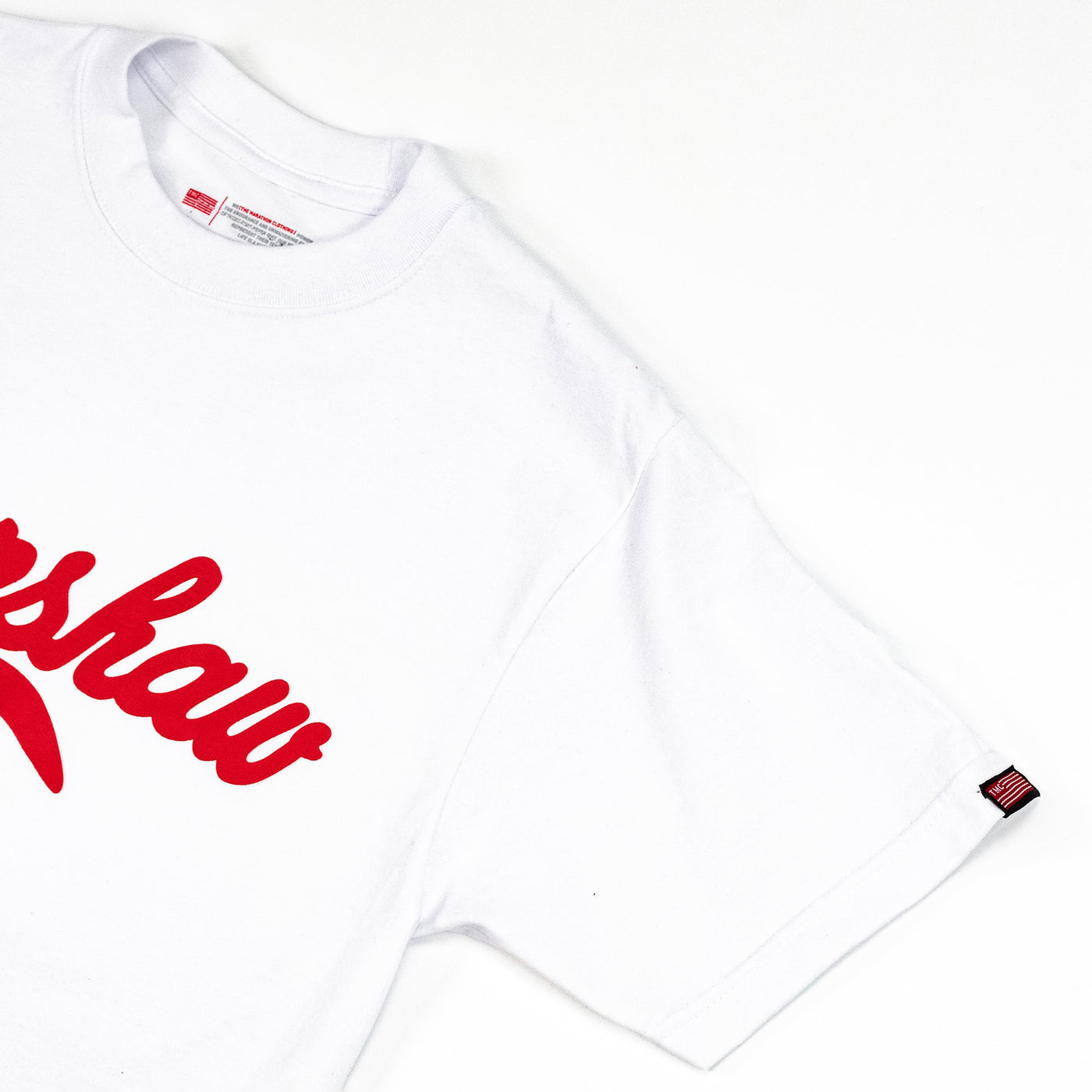 Crenshaw T-Shirt - White/Red - Sleeve