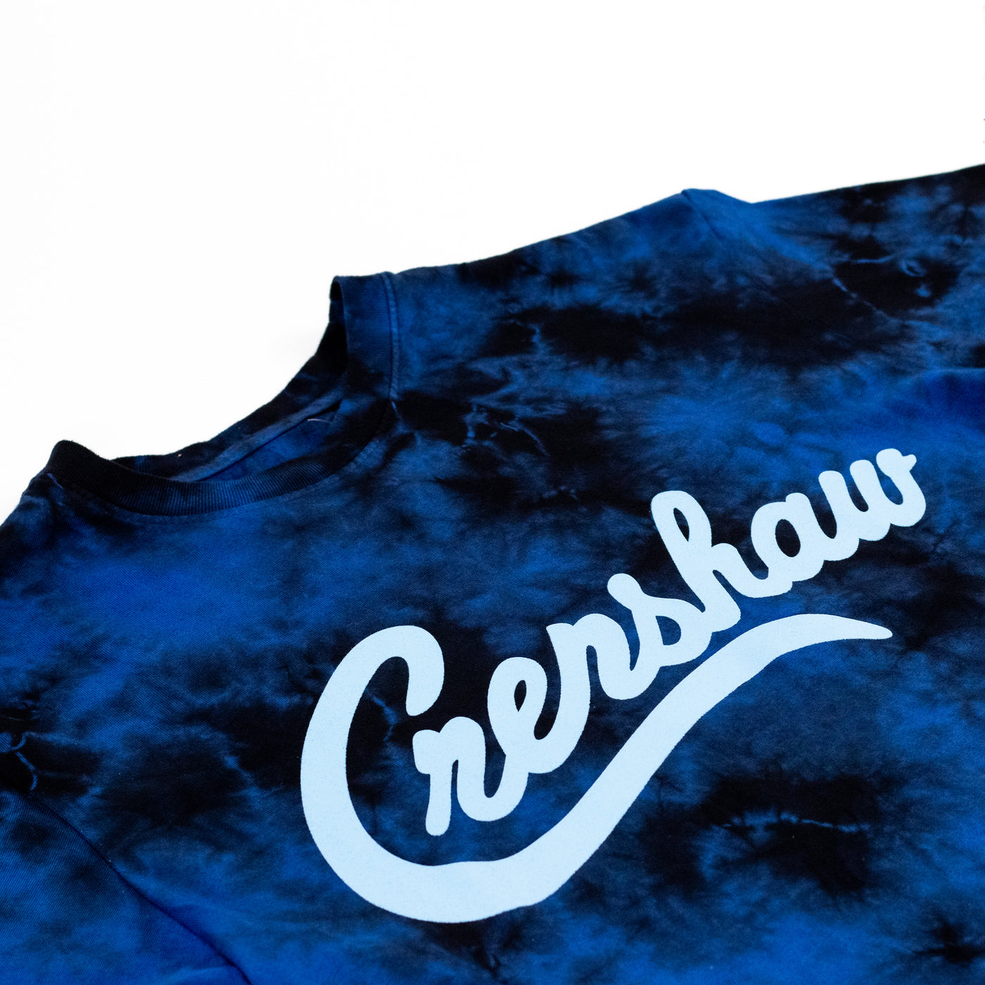 Crenshaw Limited Edition T-shirt - Navy/Indigo Tie Dye - Detail