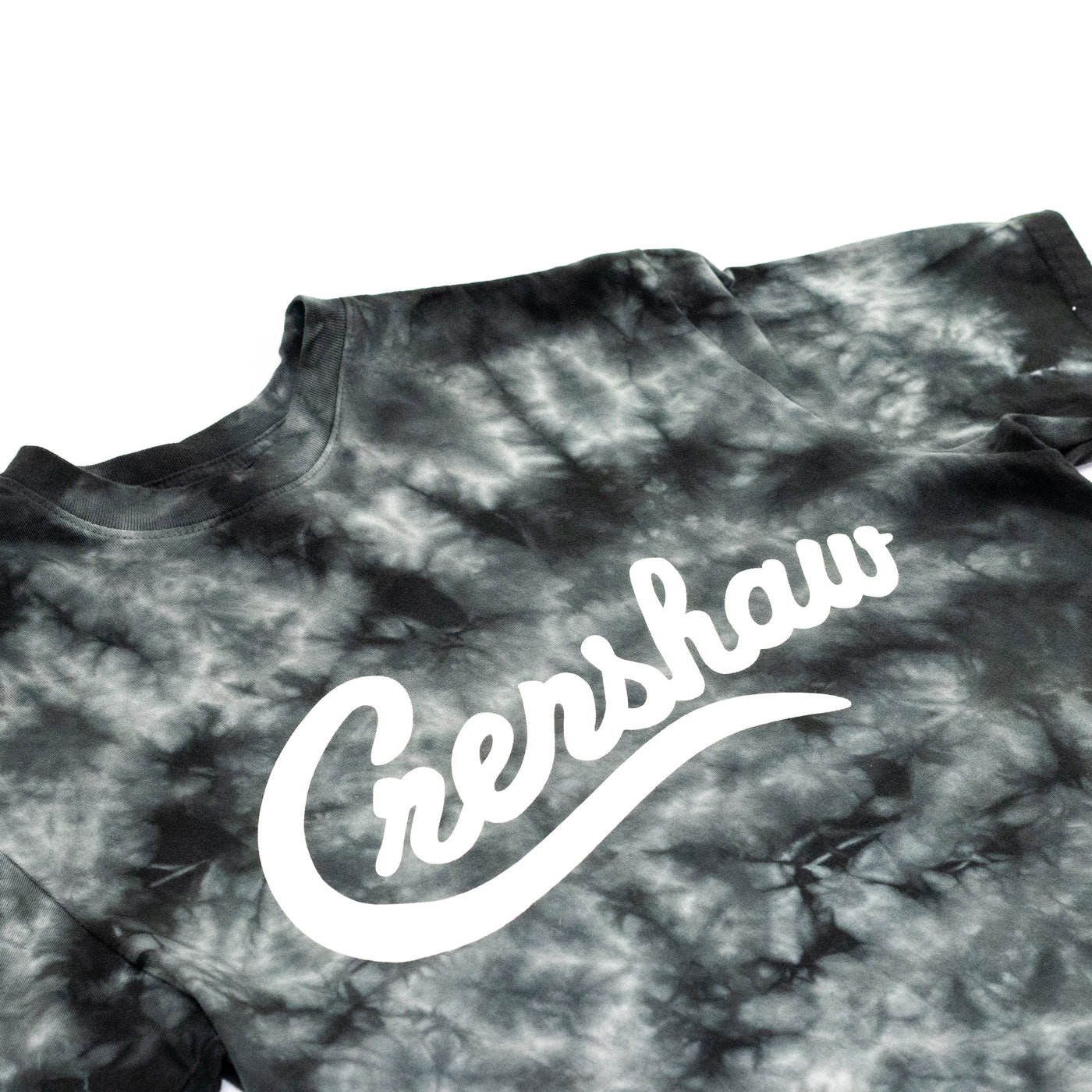 Crenshaw Limited Edition T-shirt - Black/Charcoal Tie Dye - Detail