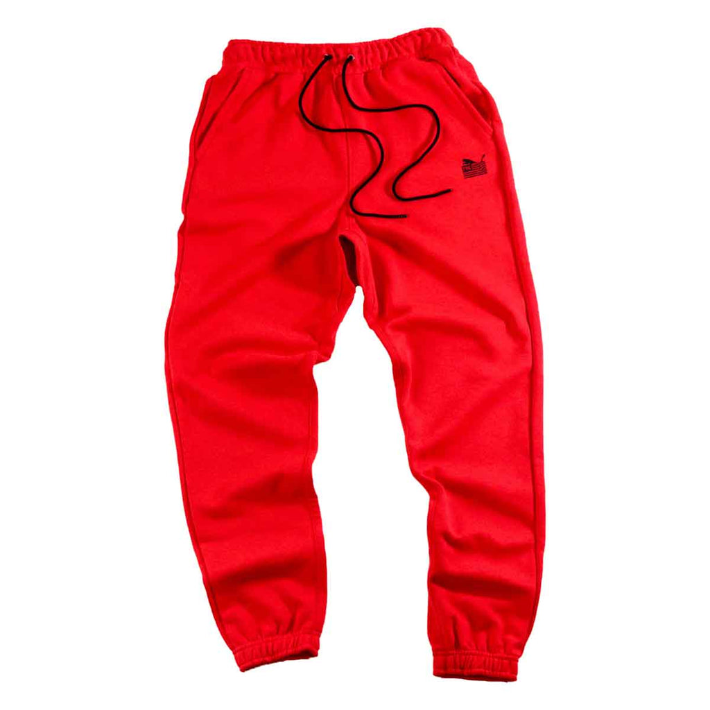Red track pants, royal blue marathon hoodies dropping March 25th