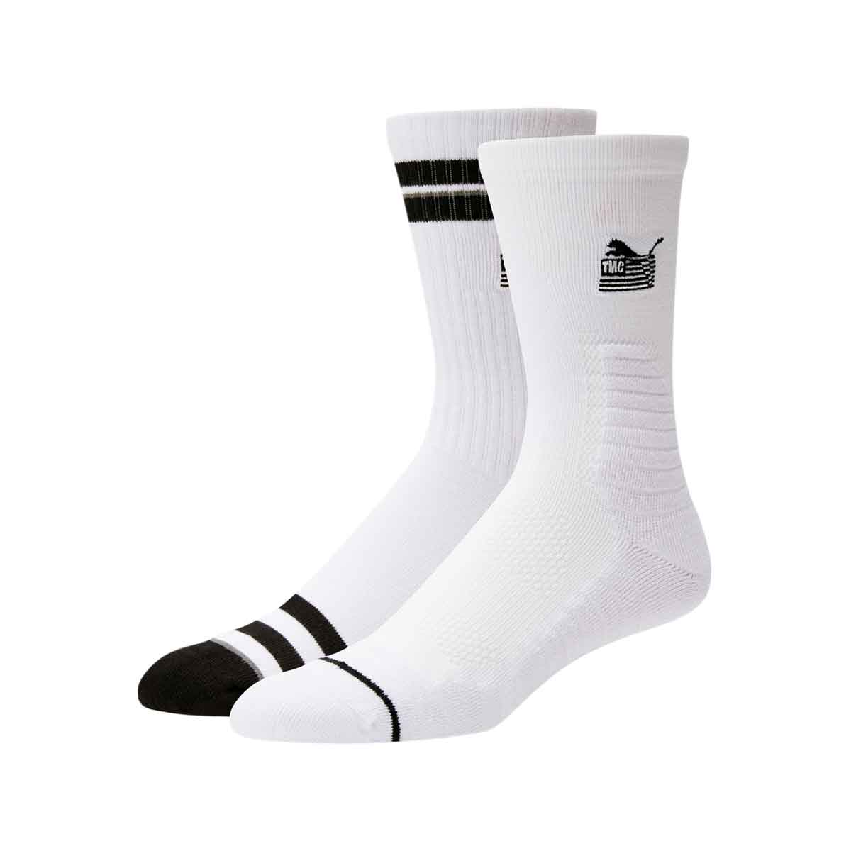 PUMA x TMC Everyday Hussle Collection Socks - White/Black (2 pack)
