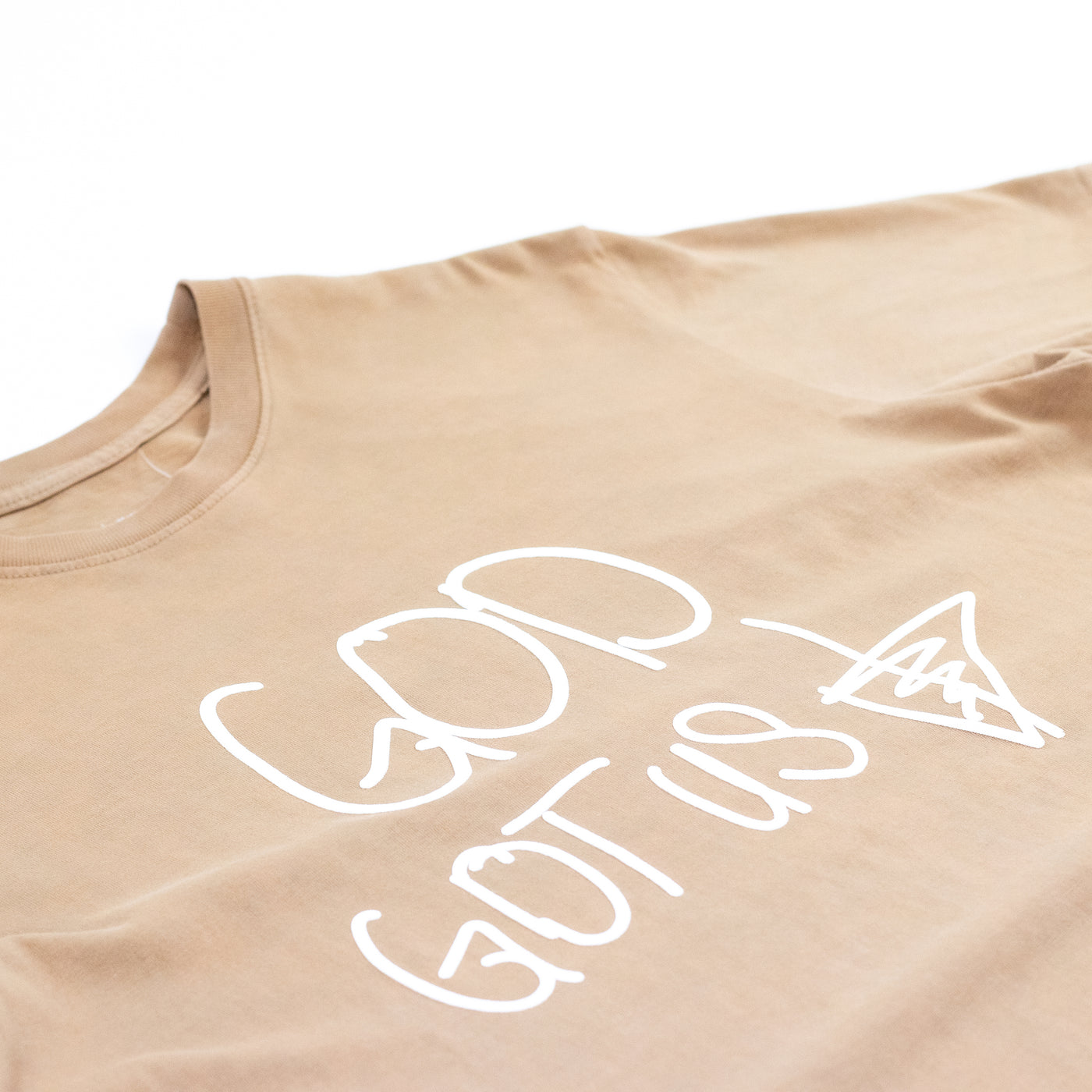 GOD Got Us T-shirt - Sand/White - Detail