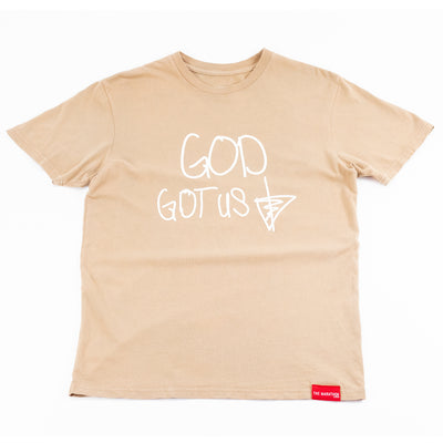 GOD Got Us T-shirt - Sand/White
