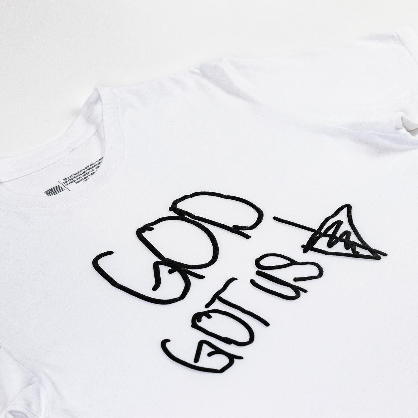 GOD Got Us T-shirt - White/Black - Detail